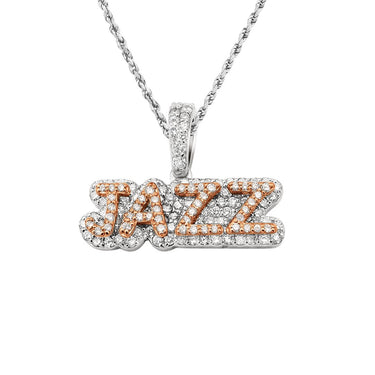 two tone diamond jazz pendant